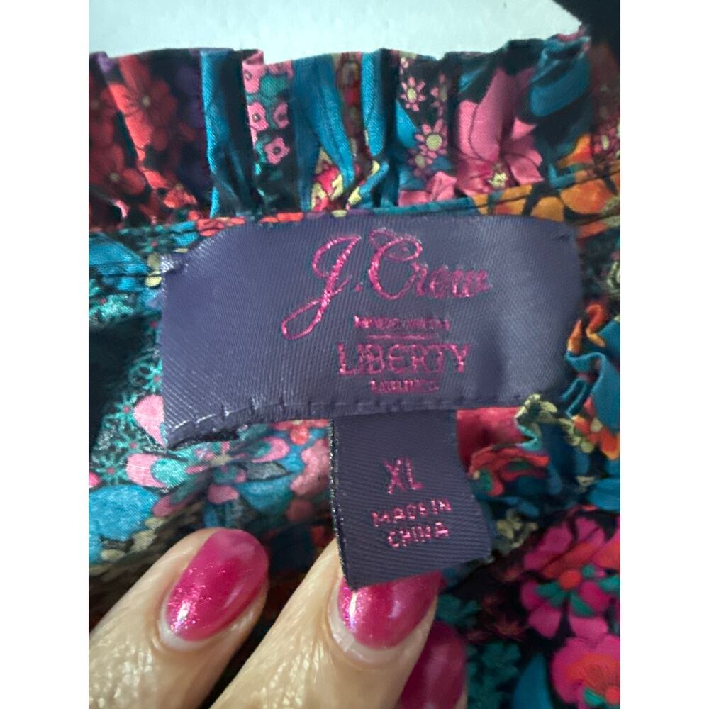 J. Crew x Liberty of London Flutter-Sleeve Top in Liberty Ciara Print, XL - Picture 6 of 7